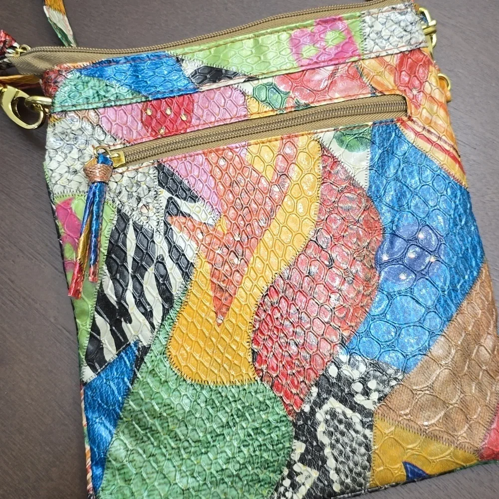 BRACIANO Colorful Patchwork Crossbody‎ Bag - Picture 3 of 3